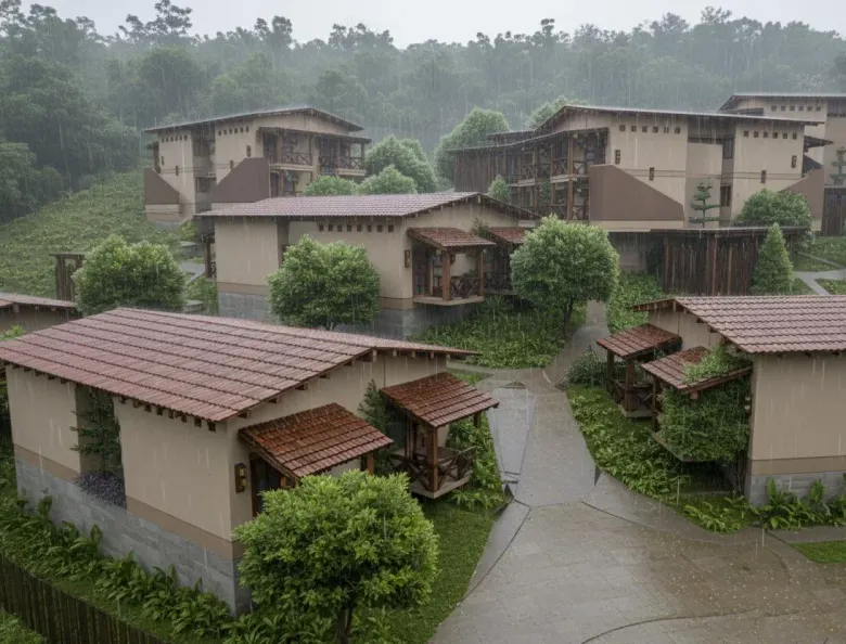 Conjunto de cabañas del Hotel El Encanto de la Cañada en Mazamitla